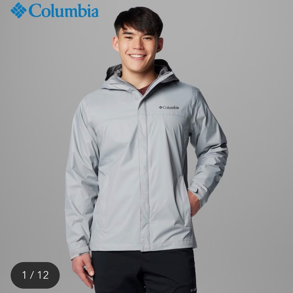 Columbia Men's Two-Tone Gray Raincoat